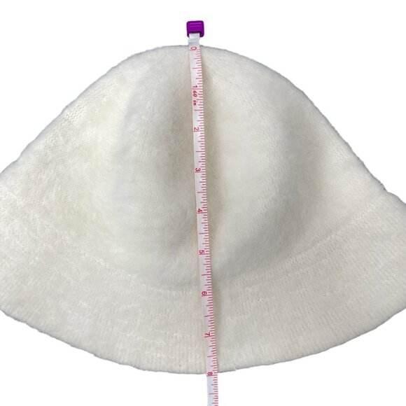 David & Young Angora Blend Bucket Hat Cream Soft Fuzzy Pull On One Size Fits All - Picture 9 of 9